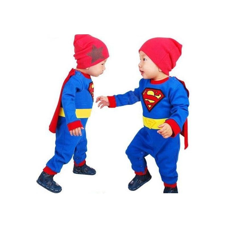 SUPERMAN, déguisement hiver bébé garçon 0 à 2 ans(A)