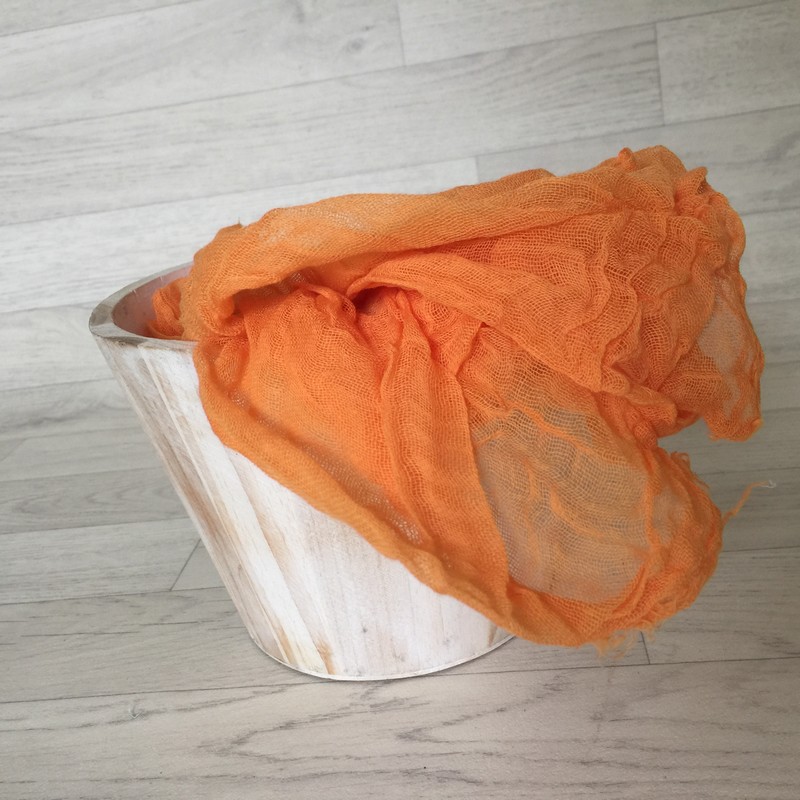 Couverture en coton tissé, modèle orange