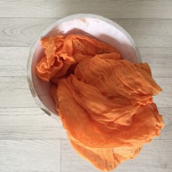 Couverture en coton tissé, modèle orange