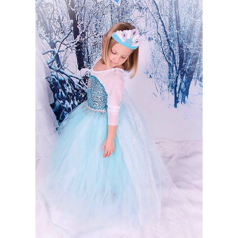 Déguisement robe Reine des neiges 3 à 10 ans
