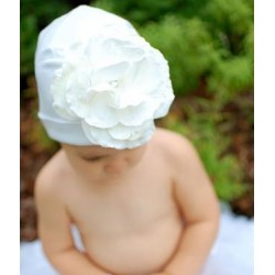 Bonnet fleur bébé/enfant en coton, naissance à 12 ans