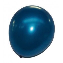 Lot de 6 ballons bleu métallisé 