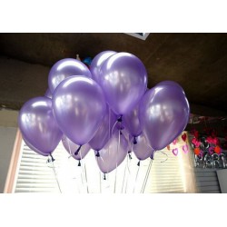 Lot de 6 ballons violet métallisé 