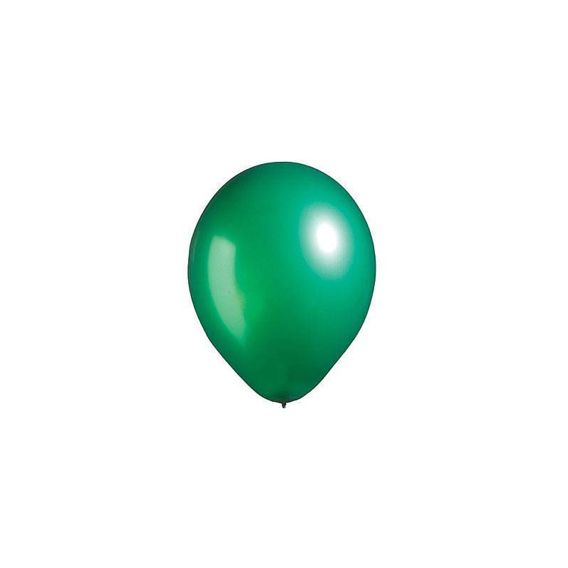Lot de 6 ballons vert métallisé 