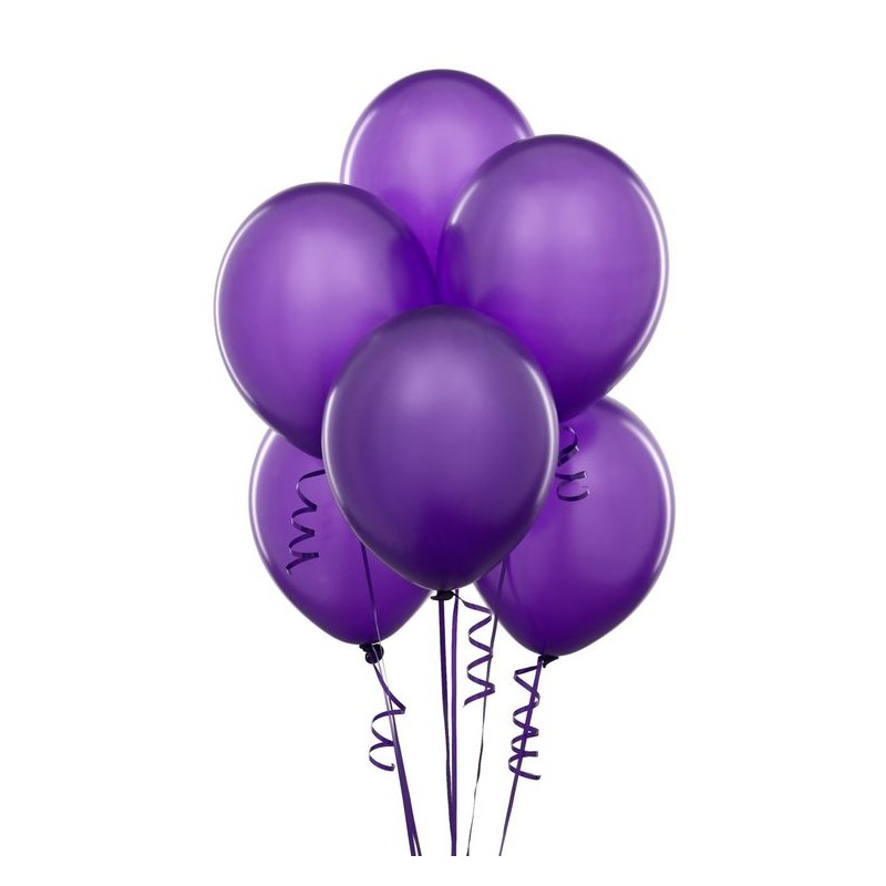 Lot de 10 ballons violets 