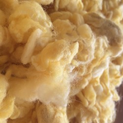 Morceaux de laine duvetteuse pour remplir vos contenants, modèle jaune paille (réf9) 