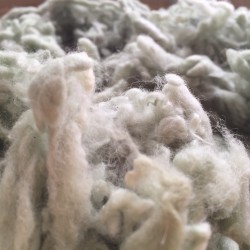 Morceaux de laine duvetteuse pour remplir vos contenants, modèle vert pâle  (réf16) 