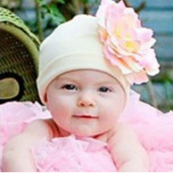 Bonnet fleur bébé/enfant en coton, naissance à 12 ans