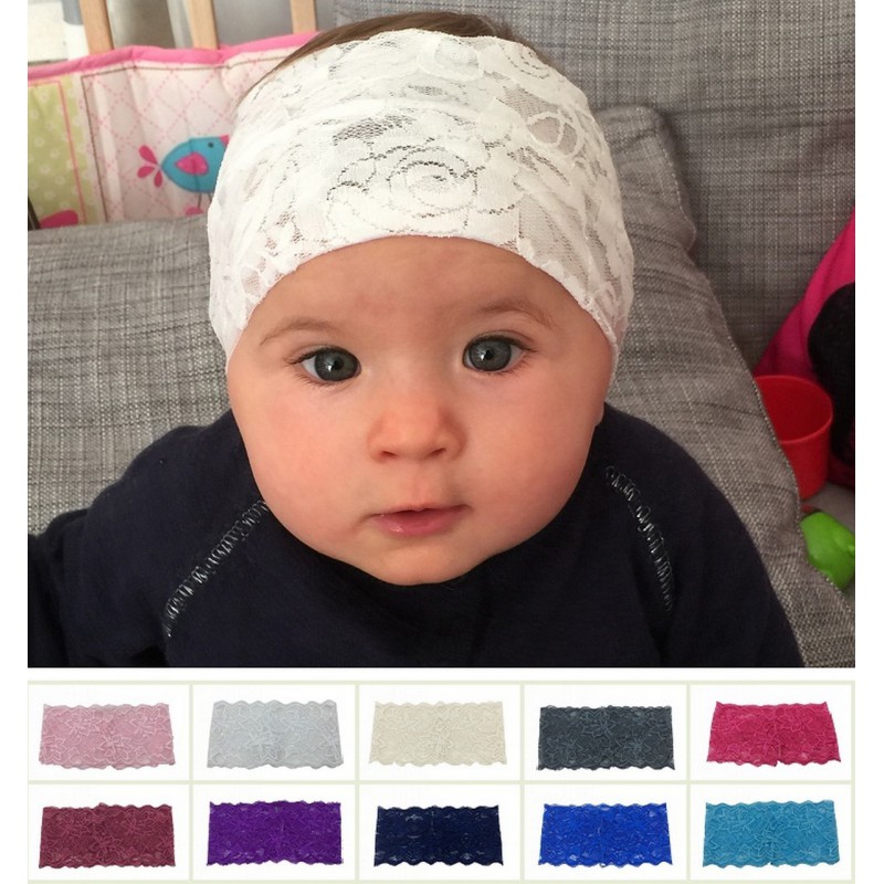 Turban en dentelle, couleur au choix