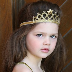 Bandeau  couronne little princesse, modèle or ou argent