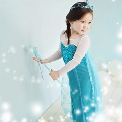 Déguisement 2 pièces Elsa Reine des Neiges 18 mois à 8 ans
