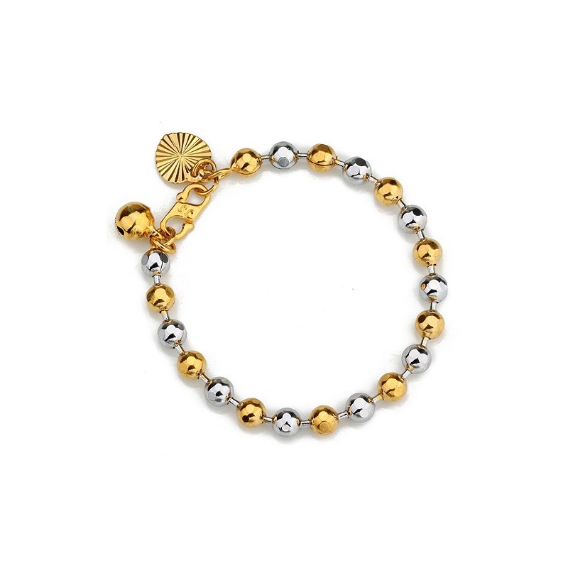 Bracelet Enfant perles Or Jaune 18 Carats
