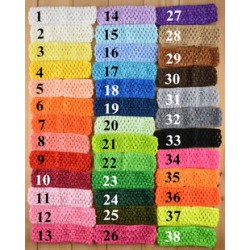 Bandeaux crochet élastique, large choix couleurs