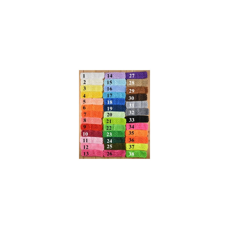 Bandeaux crochet élastique, large choix couleurs