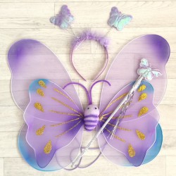 Fée Papillon violet nuancé - Déguisement costume bébé/enfant 2 à 10 ans