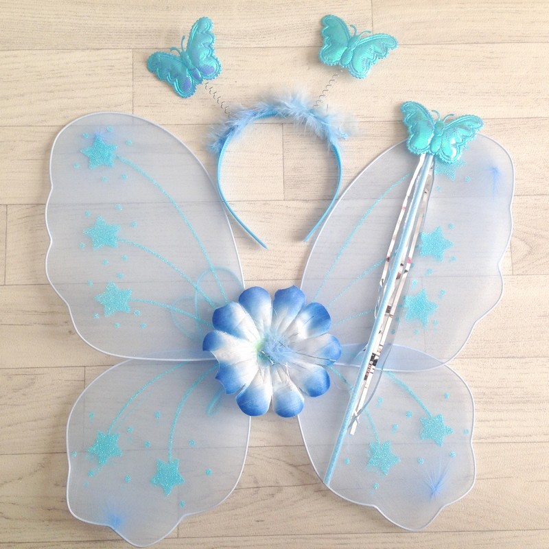 Fée Papillon bleu ciel - Déguisement costume bébé/enfant 2 à 10 ans
