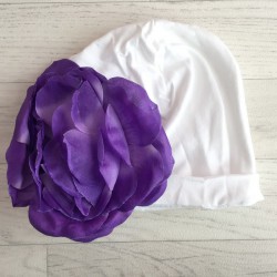 Bonnet fleur bébé/enfant en coton, 1 an à 12 ans