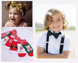Accessoires de Noël (bandeaux, barrettes, cravate...)
